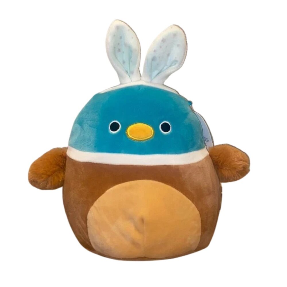 Squishmallows Daksa Mallard Duck with Bunny Ears Easter 8"